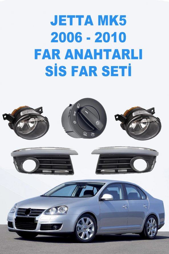 Volkswagen Jetta MK5 2006-2010 Far Anahtarlı Sis Far Seti ürün görseli 1