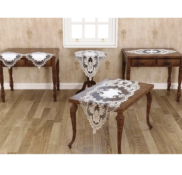 Tropik Home 5 Parça Salon Takımı (1158-6 Krem) ürün görseli 1