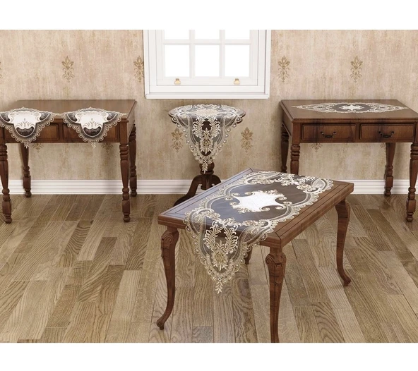 Tropik Home 5 Parça Salon Takımı (1158-7 Bej) ürün görseli 1