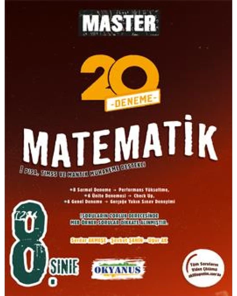 8. Sınıf Master 20 Matematik Denemesi ürün görseli 1