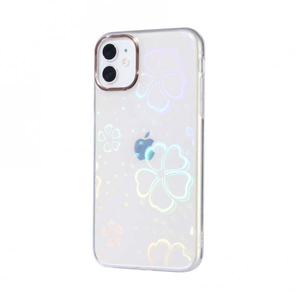 iPhone 11 Kılıf Kamera Çıkıntılı Fosforlu Lazer Tasarım Silikon ürün görseli 1