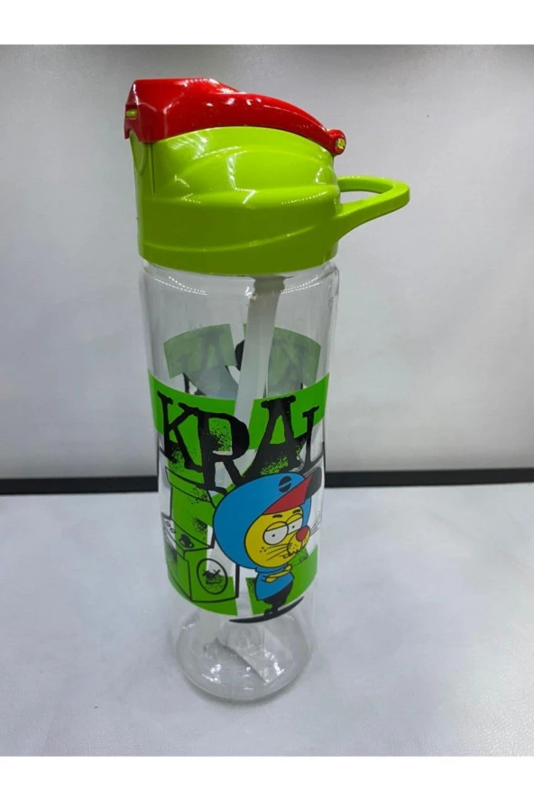Gıpta Kral Şakir Pipetli 630cc Desenli Tritan Matara (Karışık Renk 1 Adet) ürün görseli 1