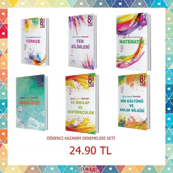 8. Sınıf LGS Öğretici Kazanım Denemeleri 6 lı Set Süreç Yayın Dağıtım ürün görseli 1