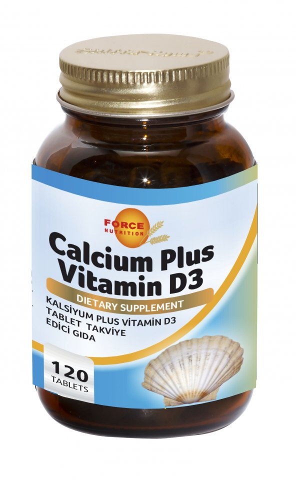 Force Nutrition Calcium Plus Vitamin D3 120 Tablet ürün görseli 1