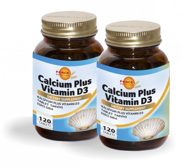 Force Nutrition Calcium Plus Vitamin D3 120 Tablet 2 Adet ürün görseli 1