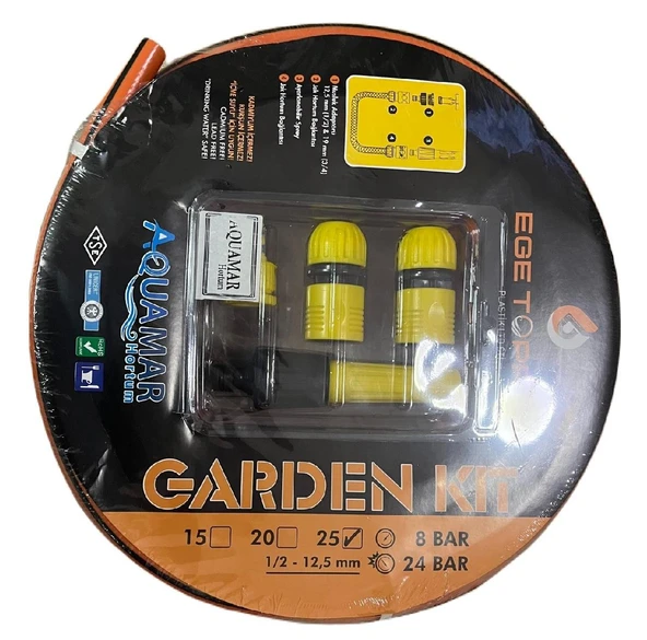 Aquamar Süper Garden Kit Bahçe Hortum Seti 20 mt (1/2) ürün görseli 1