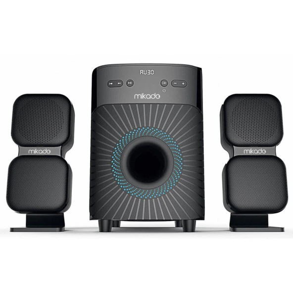 Mikado MD-360BT 2+1 38W BT/AUX/USB/FM/LED Ekran Multimedia Speaker ürün görseli 1