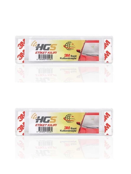HGS Etiket Kılıfı Etiket Kabı Pvc 3M Yapıştırıcılı 2022 Etiket Uyumlu 2Adet ürün görseli 1
