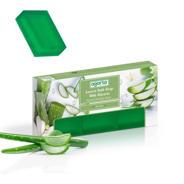 Agarta El Yapımı Doğal Banyo Sabunu Aloe Vera 3*150 g ürün görseli 1