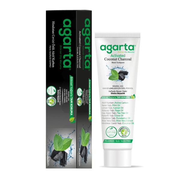 Doğal Hindistan Cevizi Özlü Aktif Karbon Diş Macunu 100 Ml/130 Gr ürün görseli 1