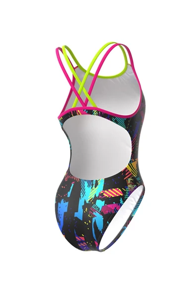 Mad Wave  M140008E2W Junior Swimsuit Antichlr CrossBack - Resim 3
