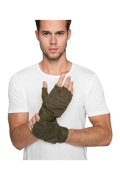 Tactical Yarım Parmak Unisex Eldiven - Resim 5