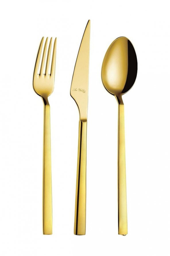 Aryıldız Vogue Gold Pvd 24 Parça Çatal Kaşık Bıçak Takımı ürün görseli 1