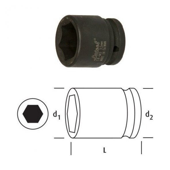 Osaka 3/4 Havalı Lokma Kısa 28 MM ürün görseli 1