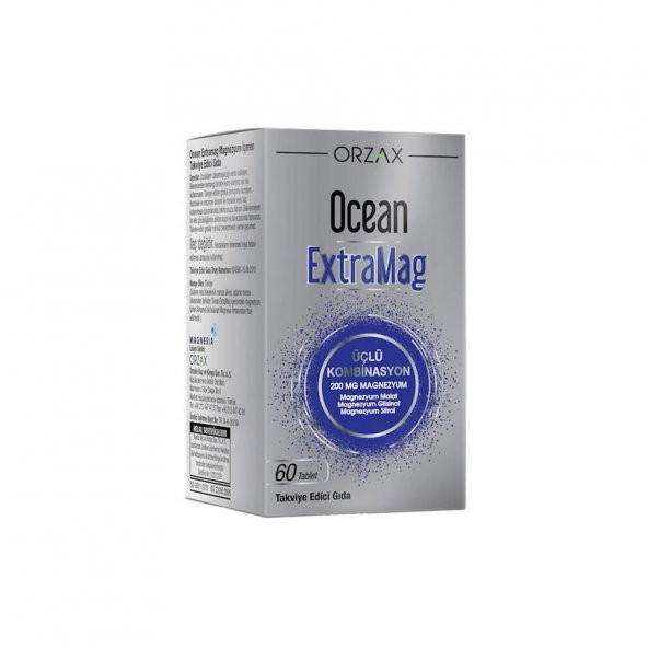 Ocean ExtraMag Üçlü Kombinasyon Takviye Edici Gıda 60 Tablet ürün görseli 1