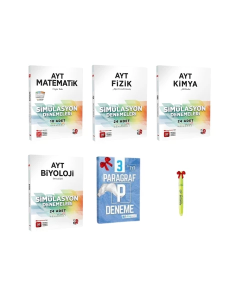 AYT Matematik+Fizik+Kimya+Biyoloji Deneme Tamamı Video Çözümlü ürün görseli 1