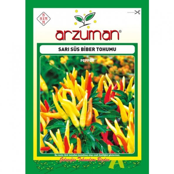 Arzuman Sarı Süs Biber Tohumu (Yukarı Bakan) 5 Gram ürün görseli 1