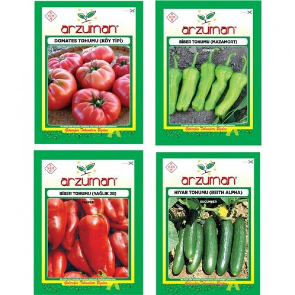 Arzuman Köy Tipi Domates Mazamort Biber Yağlık Biber Beith Alpha Hıyar Tohumu ürün görseli 1