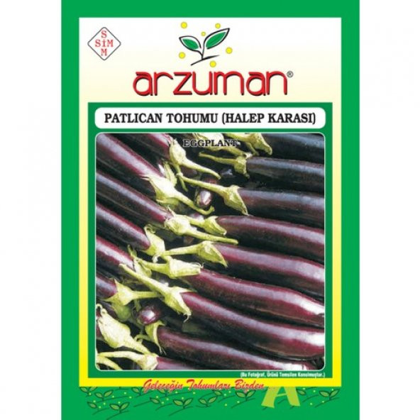 Arzuman Sebze Patlıcan Tohum Halep Arkası 10 gr ürün görseli 1