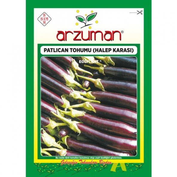 Arzuman Halep Karası Patlıcan Tohumu 10 Gram ürün görseli 1