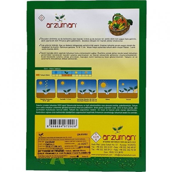 Arzuman Enginar Tohumu 20 Adet - Resim 3