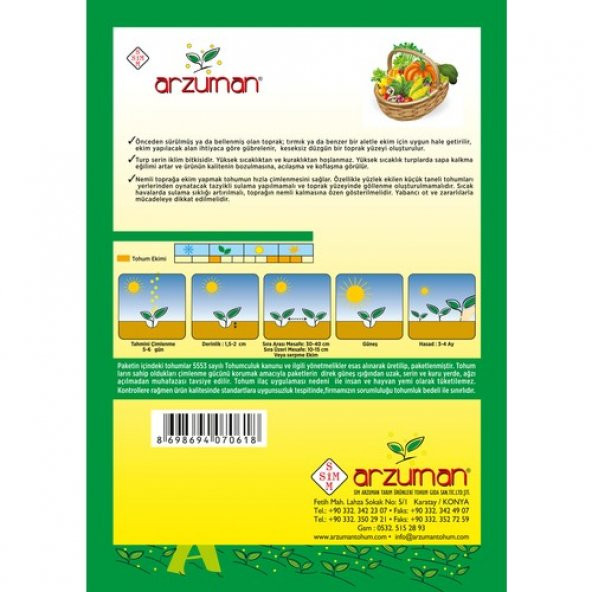 Arzuman Çin Turp Tohumu 10 Gram - Resim 2