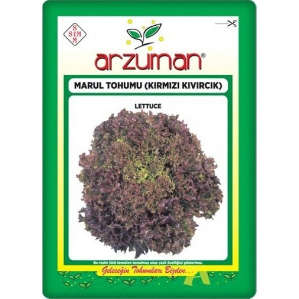 Arzuman Kırmızı Marul Tohumu (Kırmızı Kıvırcık) 5 gr ürün görseli 1