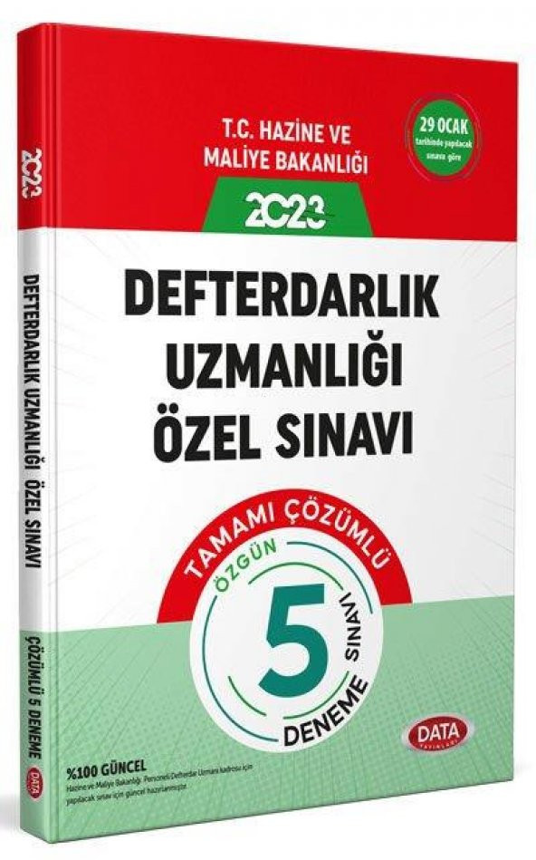 Defterdarlık Uzmanlığı Sınavı Tamamı Çözümlü 5 Deneme Sınavı Data Yayınları ürün görseli 1