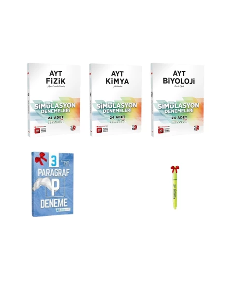 3D Yayınları AYT Fizik+AYT Kimya+AYT Biyoloji Deneme Tamamı Video Çözümlü ürün görseli 1