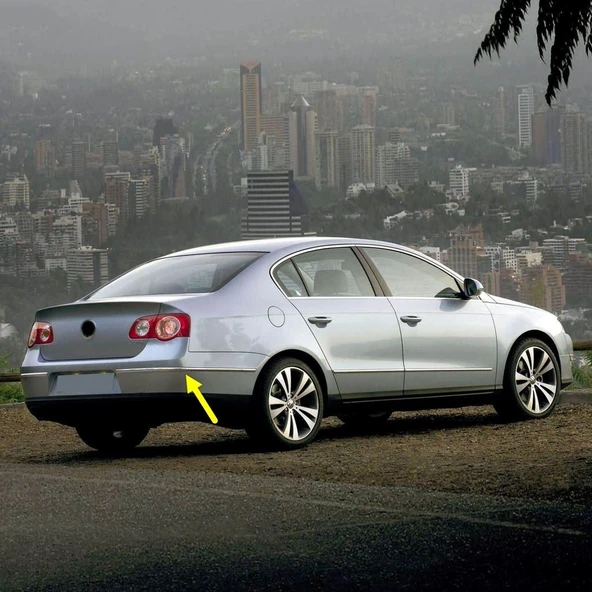 VW Passat B6 Sedan 2006-11 Sağ Arka Tampon Köşe Çıtası Krom 3C5807460A ürün görseli 1