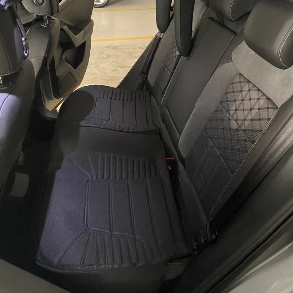 Oto Koltuk Minder 3'lü Hatchback Araçlar İçin Siyah / KLMNY70 ürün görseli 1