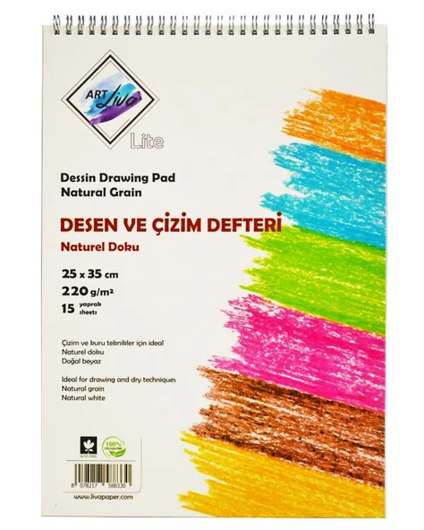 Art Liva Desen ve Çizim Defteri 25x35cm 220g ürün görseli 1