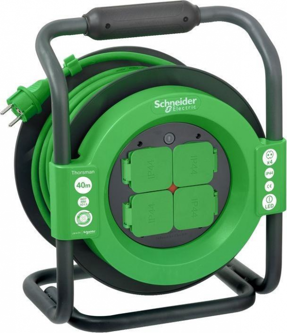 Schneider Kablo Makarası Pro, IP44, HO7RNF 3G1.5 40mt kablolu, to ürün görseli 1