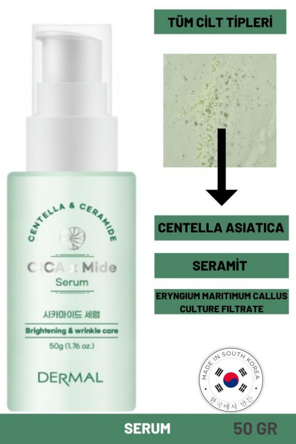 Dermal CICA x Mide Serum Centella Asiatica ve Seramid Özlü Serum 50 ML ürün görseli 1