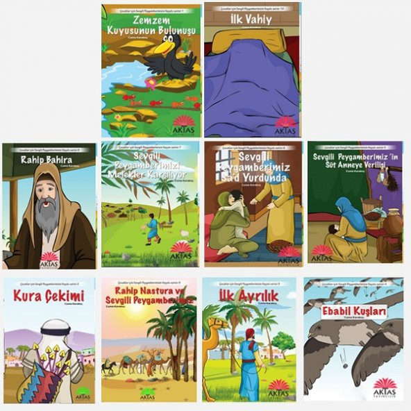 Çocuklar İçin Sevgili Peygamberimizin Hayatı Serisi (10 Kitap) Cuma Karakoç ürün görseli 1
