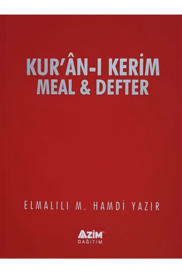 Kuran-ı Kerim Meal Ve Defteri (kuran-ı Kerim Ayetleri Sırasına Ve Sayfasına Göre Düzenlenmiştir) ürün görseli 1