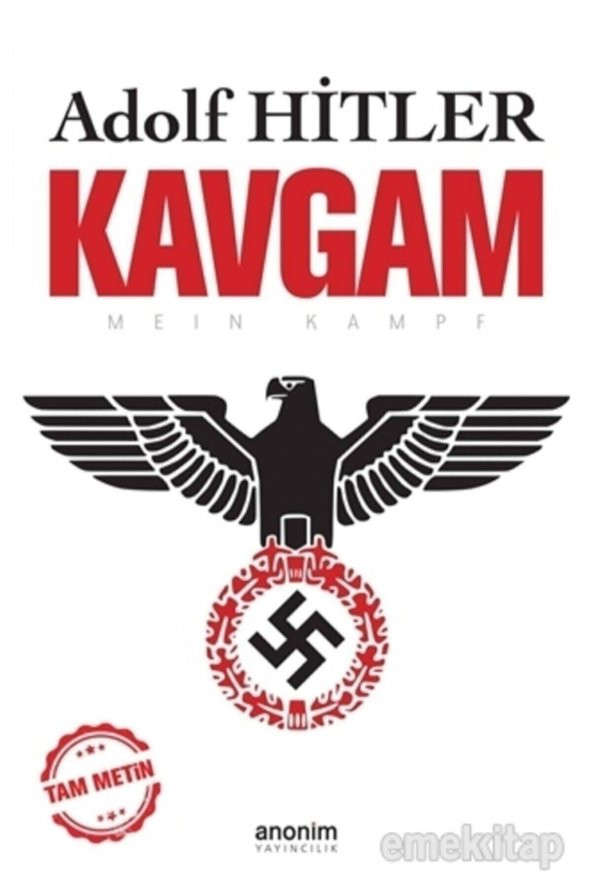 Kavgam (TAM METİN) - Iki Farklı Renk Seçeneği (SİYAH-BEYAZ) / Adolf Hitler / ürün görseli 1