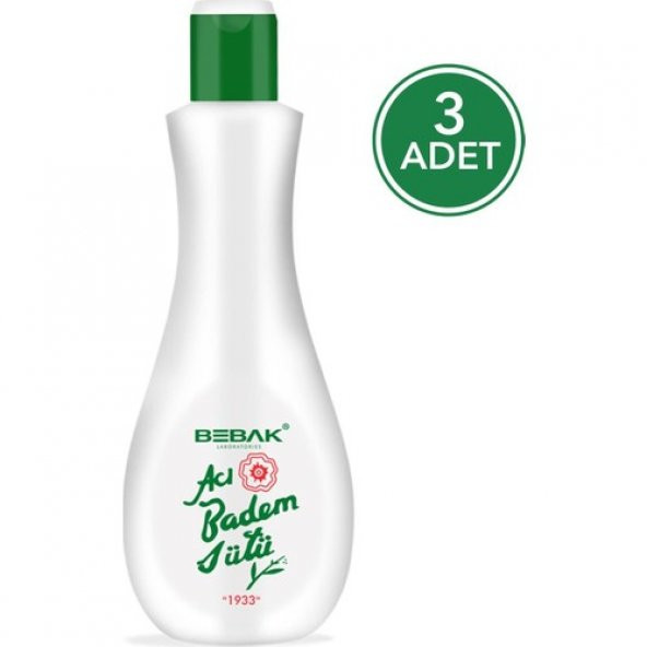 Bebak Acı Badem Sütü 215 ml Şişe 3 Adet ürün görseli 1