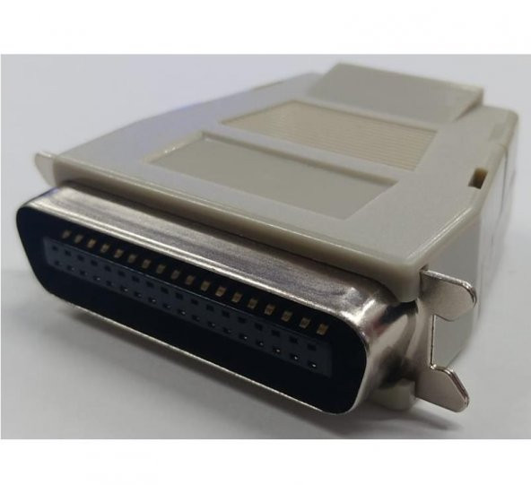 36 Pin Erkek Centronics Konnektör+Kapak - Beyaz - Resim 2