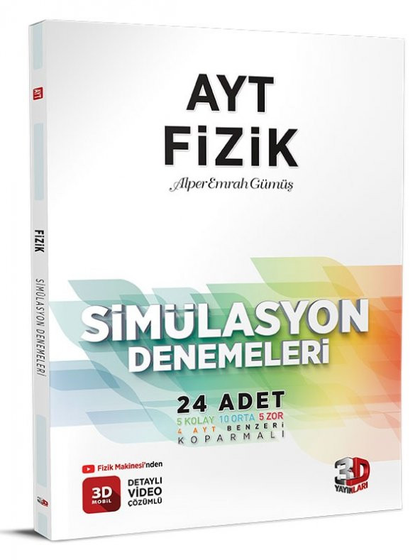 3D Yayınları Ayt Fizik Simülasyon Denemeleri 2023 ürün görseli 1