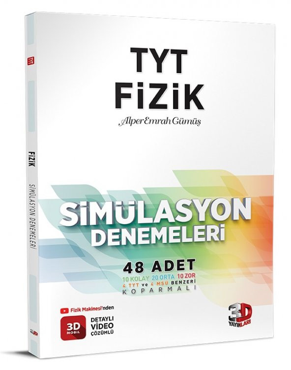 3D Yayınları Tyt Fizik Simülasyon Denemeleri 2023 ürün görseli 1