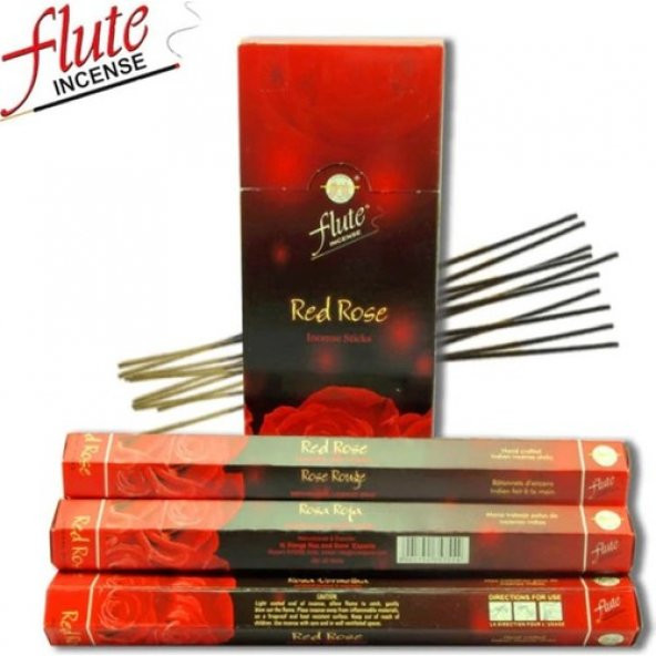 Flute Kırmızı Gül Tütsü 1 Kutu 6 x 20li ürün görseli 1