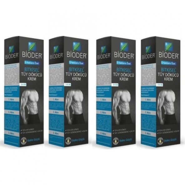Bioder Bitkisel Tüy Dökücü Krem Erkeklere Özel 100 ml x 4 Adet ürün görseli 1