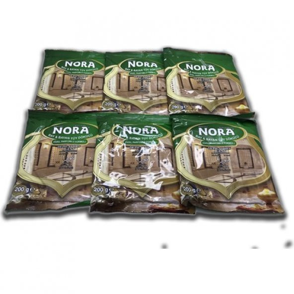 Nora Bay Bayan Tüy Dökücü Kokusuz Özel Parfümlü Depilatory Agent 200 gr Hamam Otu x 6 ürün görseli 1