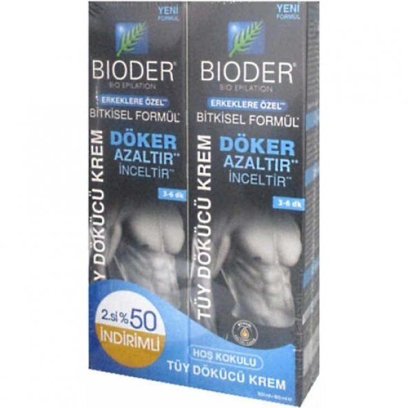 Bioder Erkeklere Özel Tüy Dökücü Krem 2X100ML ürün görseli 1