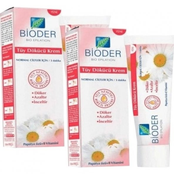 Bioder Normal Ciltler Tüy Dökücü Krem 100 ml x 2 Adet ürün görseli 1
