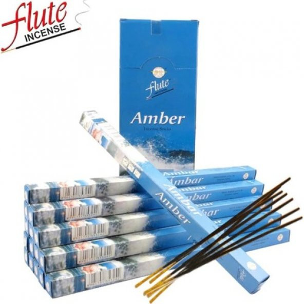 Flute Amber Tütsü 1 Kutu 6 x 20 Adet (Amber Incence Sticks) ürün görseli 1