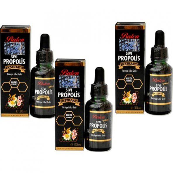 Balen Sıvı Propolis Ekstraktı Su Bazlı 30 ml x 3 Kutu ürün görseli 1