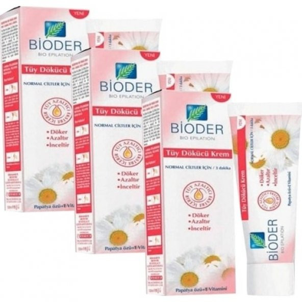 Bioder Normal Ciltler Tüy Dökücü Krem 100 ml x 3 Adet ürün görseli 1