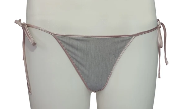 ASM0276 Bayan Somon İpli Gri String ürün görseli 1